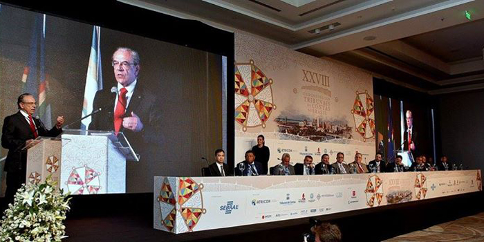 O presidente do TCEMG destacou a importância do 28° Congresso dos Tribunais de Contas do Brasil (Foto: Marília Auto)